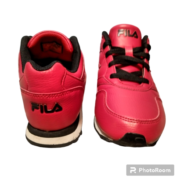 FILA Tennis Shoes, Red with Black Lace's. Lots of Life Left in these Babies! EUC - Picture 2 of 13